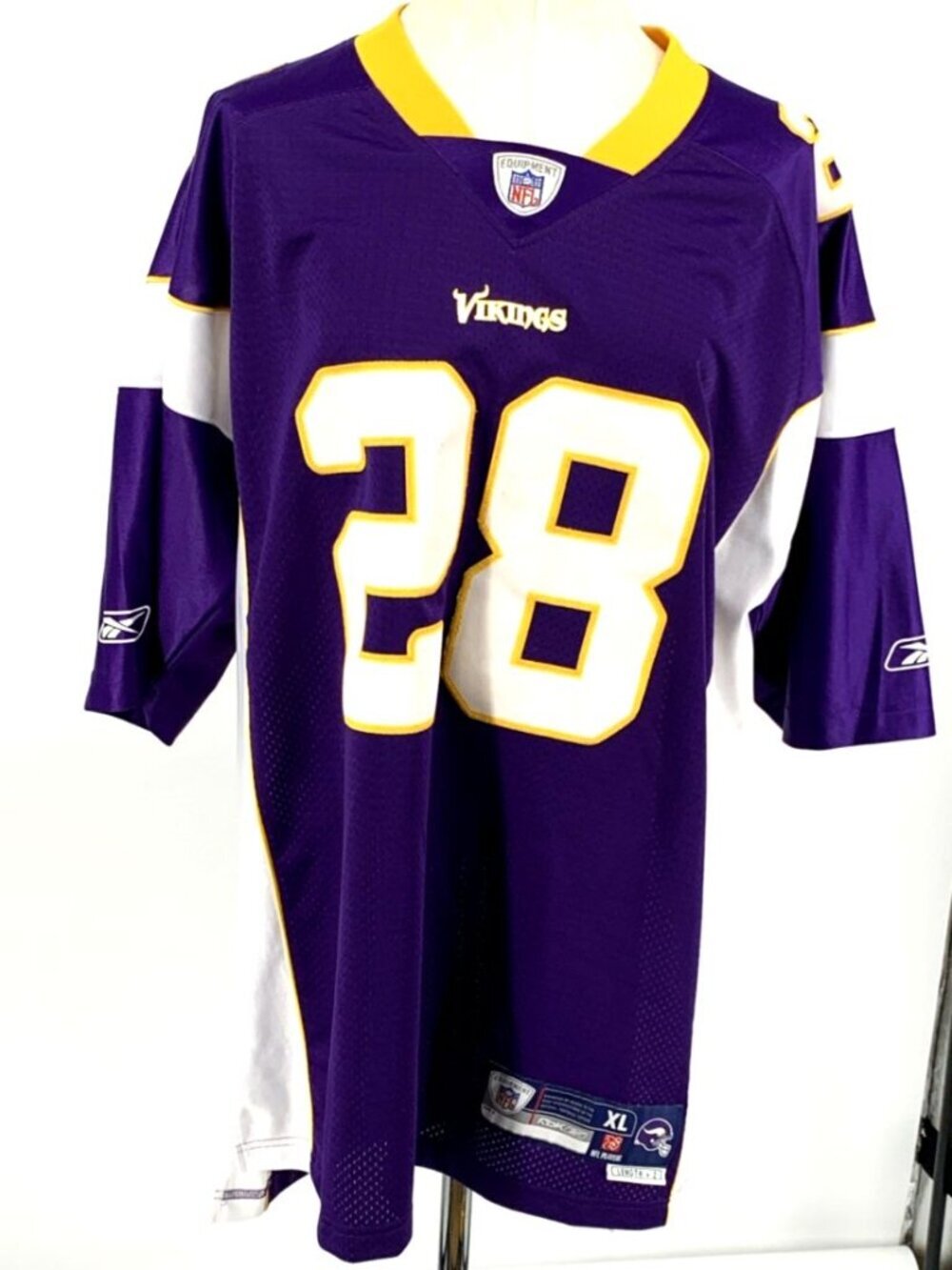 Adrian Peterson Jersey 28 XL +2 Minnesota Vikings NFL Sewn Reebok Men